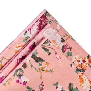 
                  
                    Pink Floral Pocket Square for Weddings 100% Cotton
                  
                