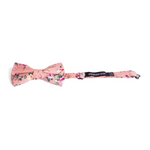 Pink Floral Bow Tie for Groomsmen
