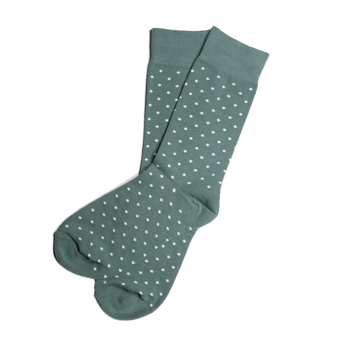 Sage Green Polka Dot Dress Socks Groomsman Gear