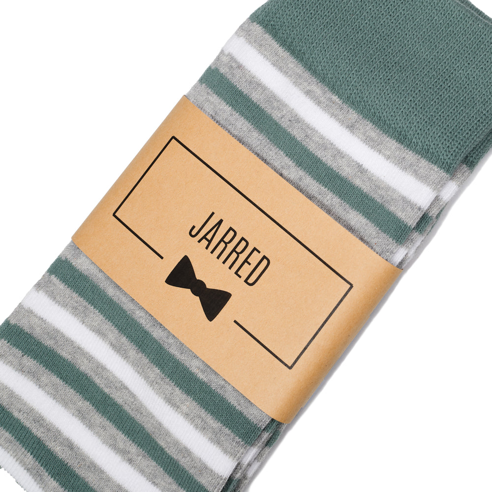Sage Green Striped Dress Socks | Groomsman Gear Sage Green Striped Dress Socks | Groomsman Gear
