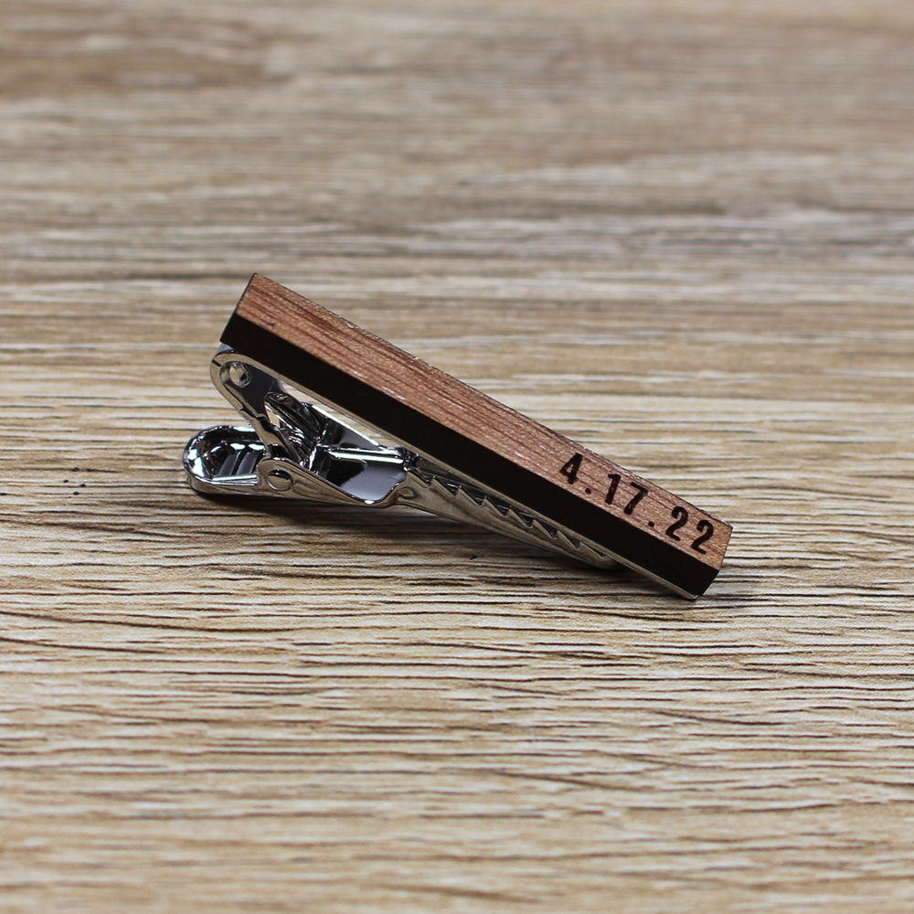 
                  
                    Personalized Tie Clip | Walnut Wood
                  
                