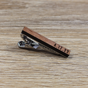 
                  
                    Personalized Tie Clip | Walnut Wood
                  
                