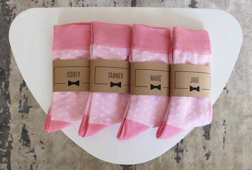 Pink & White Polka Dot Wedding Socks Pink & White Polka Dot Wedding Socks