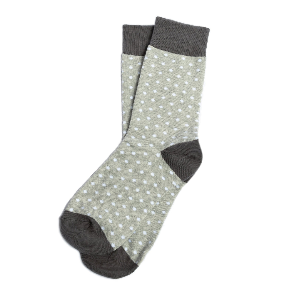 Grey Polka Dot Groomsmen Socks