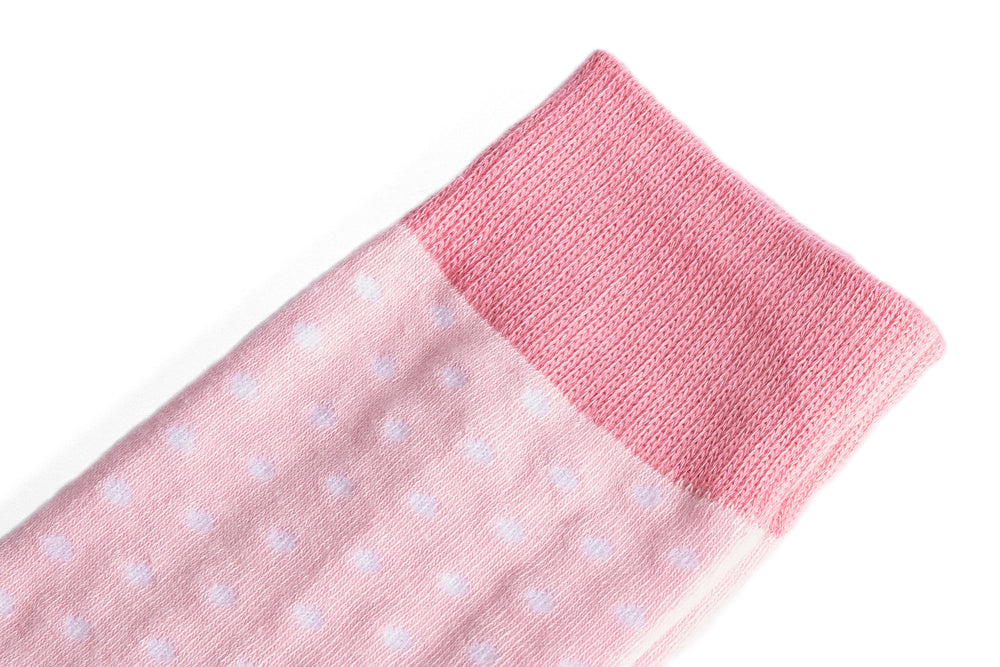 Pink & White Polka Dot Wedding Socks Pink & White Polka Dot Wedding Socks