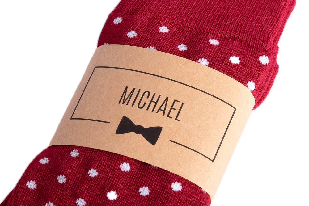 Burgundy Polka Dot Wedding Socks | Groomsman Gear Burgundy Polka Dot Wedding Socks | Groomsman Gear