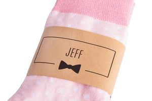 Pink & White Polka Dot Wedding Socks | Groomsman Gear Sock Only Pink & White Polka Dot Wedding Socks | Groomsman Gear Sock Only