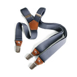 Men's Charcoal Grey Suspenders for Groomsmen