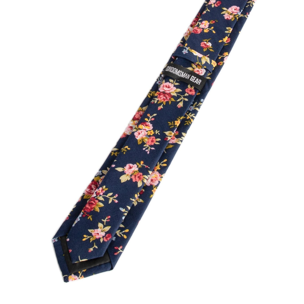 
                  
                    Navy Floral Skinny Tie
                  
                